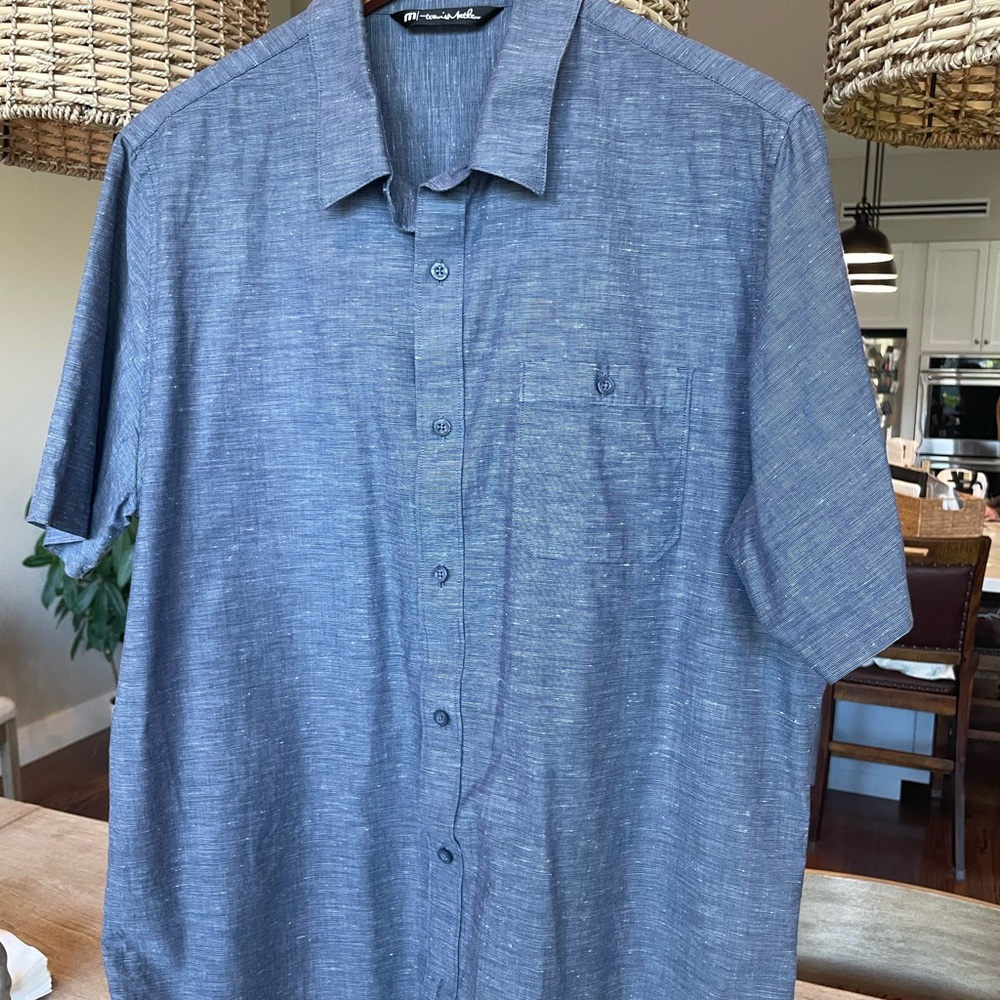 Travis Mathew Blue Casual Button Down Shirt - worn once